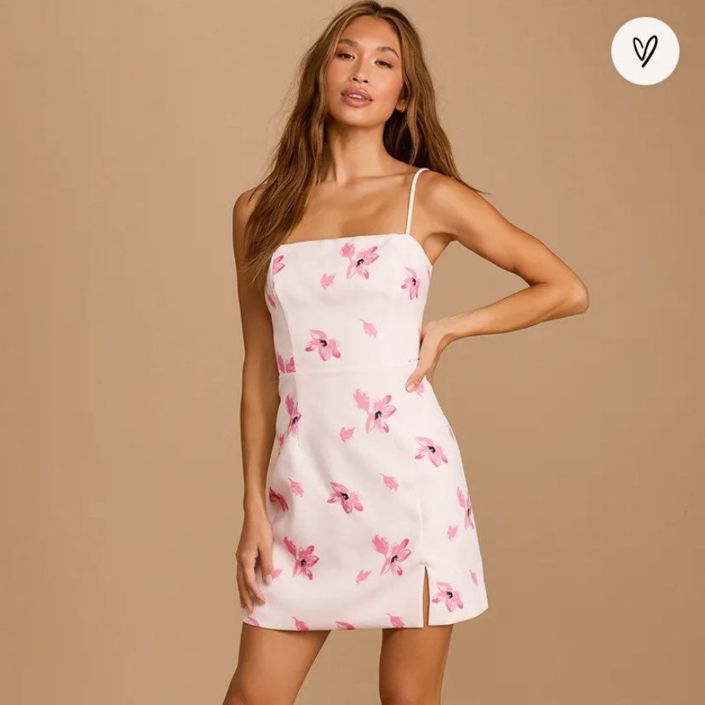 Impromptu Party White Floral Print Mini Dress